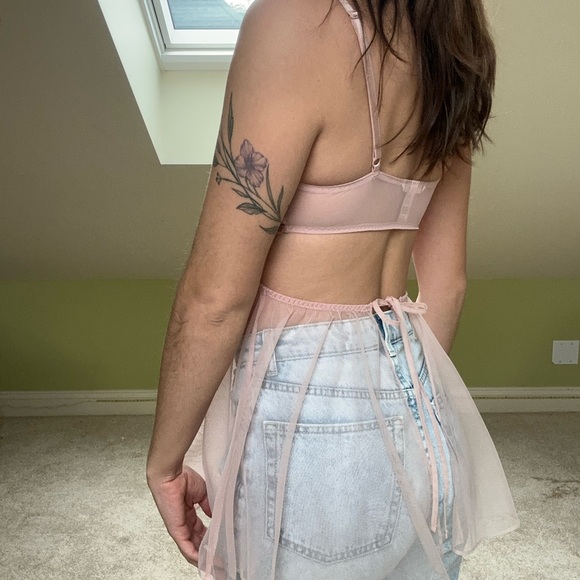 Victoria’s Secret pink lace babydoll top - Picture 3 of 3